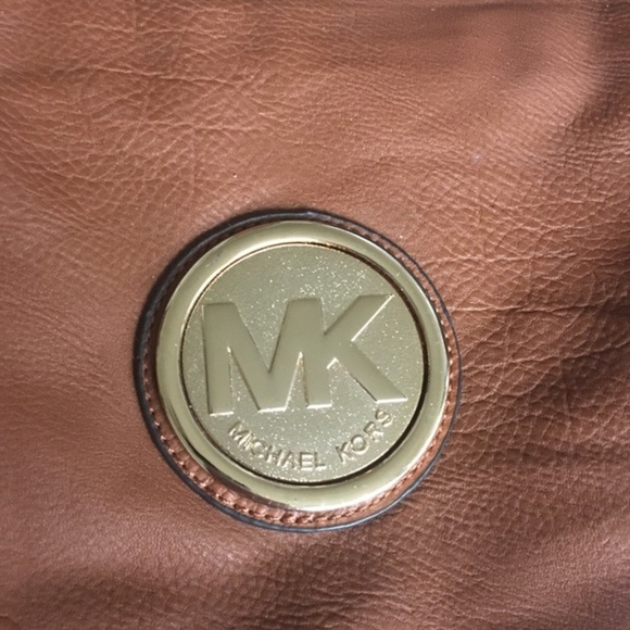 Brown and Gold Large Shoulder Bag - Picture 6 of 10